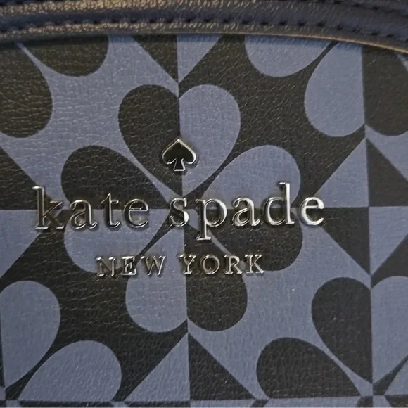 KATE SPADE EUC Blue Floral Crossbody Bag with Minor Callout Pictured - Picture 7 of 8